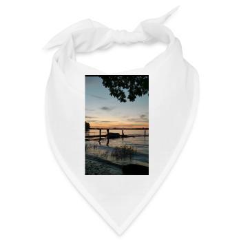 Sonnenuntergang - Bandana - Weiß - Vorne