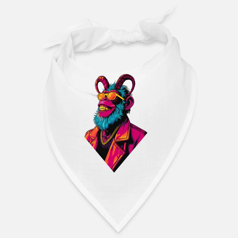 Devil Monkey - Bandana - Weiß