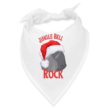 Jingle Bell Rock lustiges Weihnachtsdesign - Bandana - Weiß - Vorne