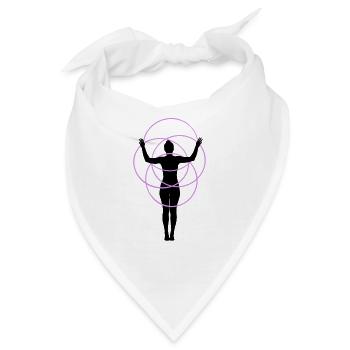 Hulahoop Silhouette - Bandana - Weiß - Vorne