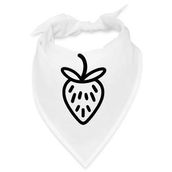 Erdbeere - Bandana - Weiß - Vorne