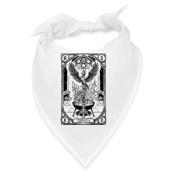 Die Wiedergeburt des Tarot-Phönix - Bandana - Weiß - Vorne