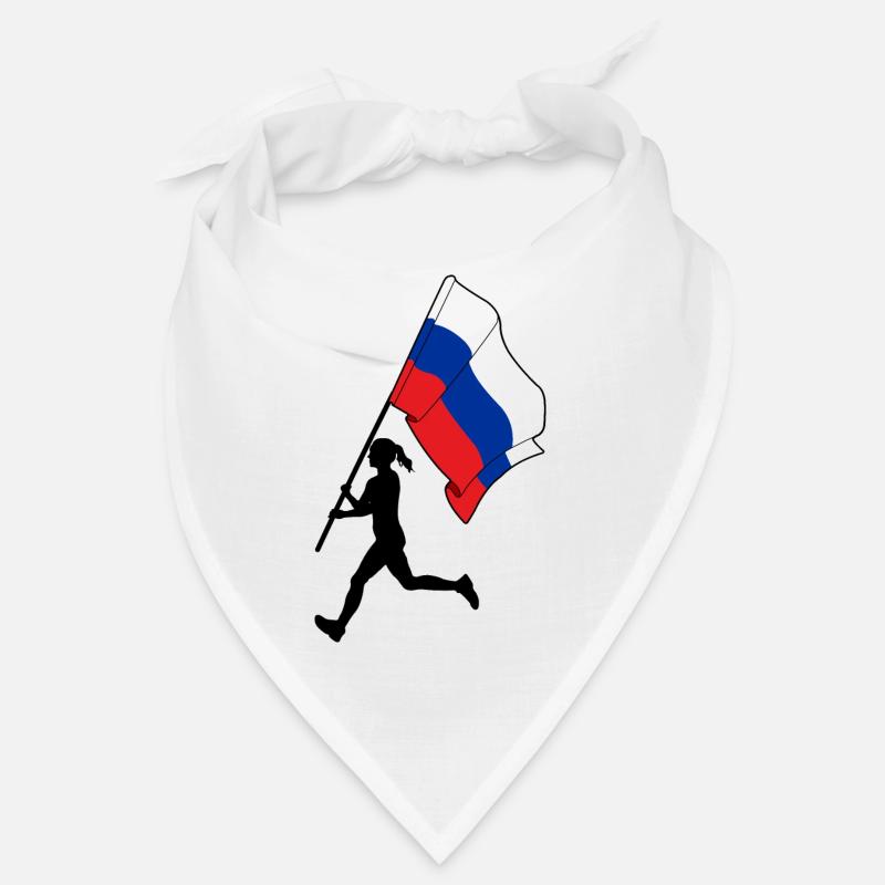 Drapeau Russie femme course Bandana