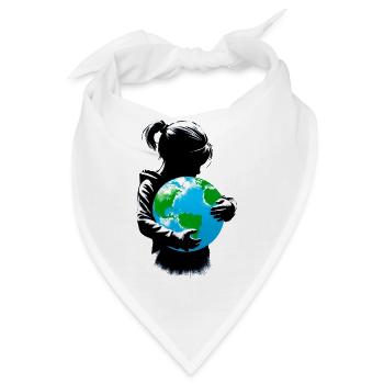 Planet Erde - Bandana - Weiß - Vorne