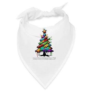 Baumverkauf Weihnachtsbaum Christbaum Tanne - Bandana - Weiß - Vorne