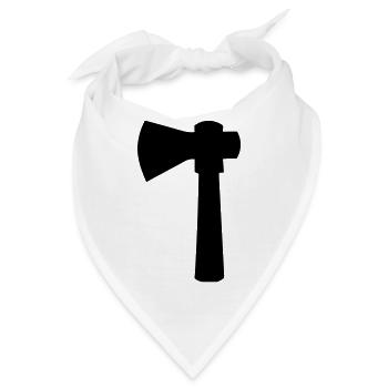 Axt - Bandana - Weiß - Vorne