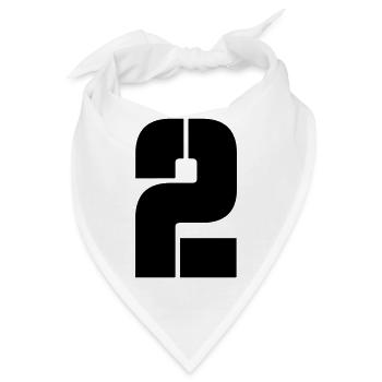 2 - Bandana - Weiß - Vorne