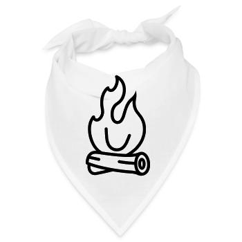 Lagerfeuer - Bandana - Weiß - Vorne