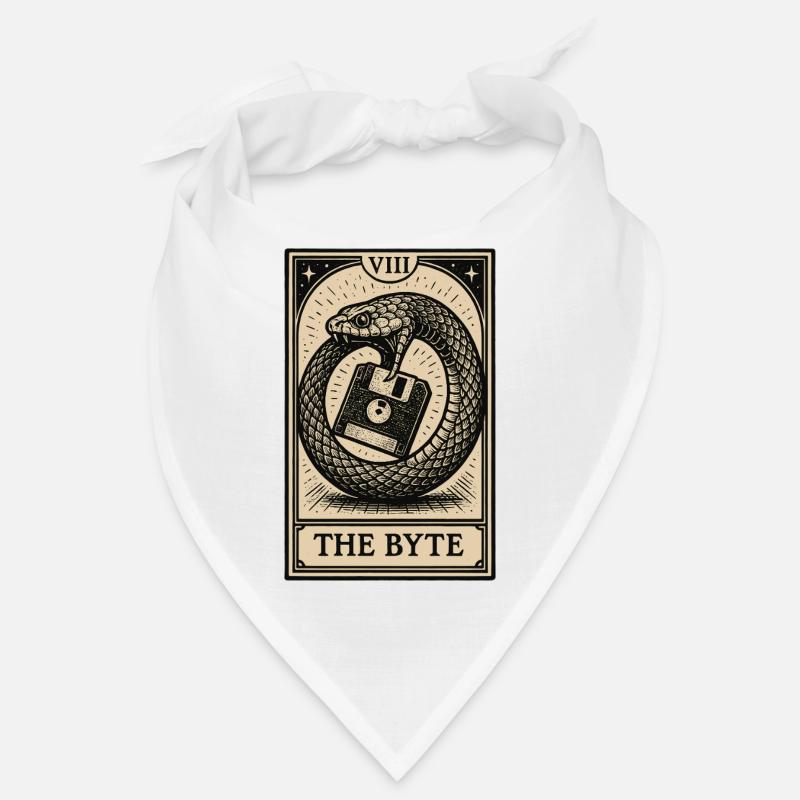 Data Hoarding Tarot – Das Byte - Bandana - Weiß