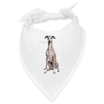Greyhound – Eleganz, Schnelligkeit & Anmut pur! - Bandana - Weiß - Vorne