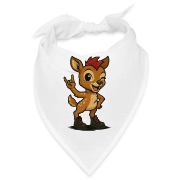Punk Rock Rehkitz - Bandana - Weiß - Vorne