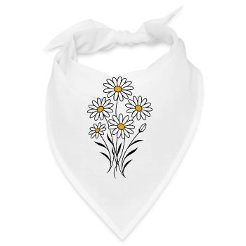 Strauß Mageriten - Daisy - Butterblume  - Bandana - Weiß - Vorne