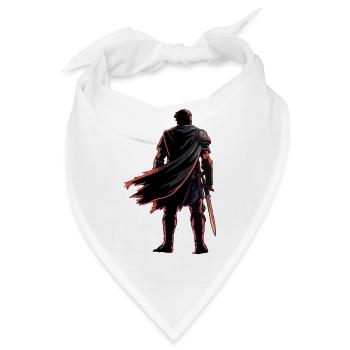 Epische Krieger-Silhouettenkunst - Bandana - Weiß - Vorne