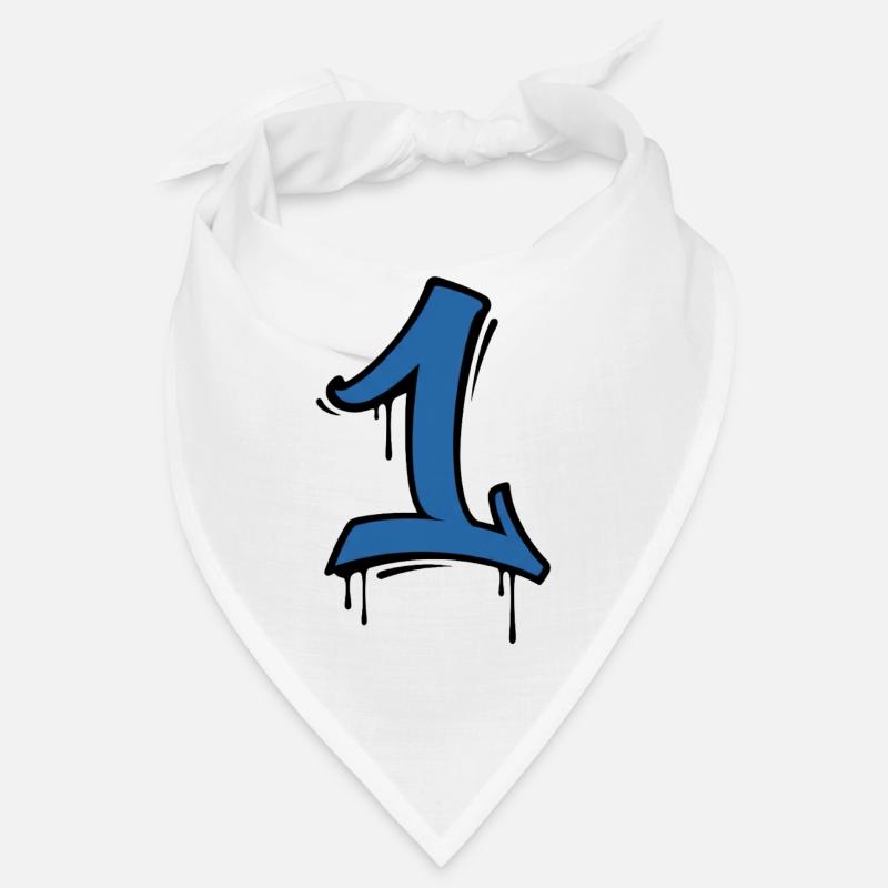 Graffiti Eins Neonblau Bandana