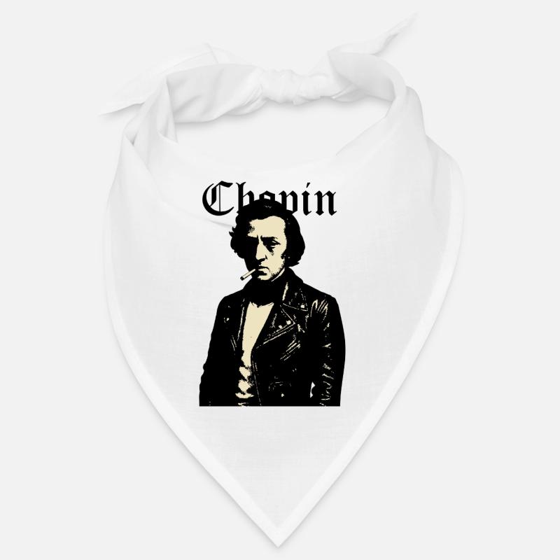 Chopin Noir Rebel Leather Portrait Bandana