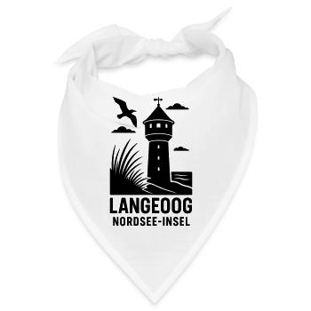 langeoog insel - Bandana - Weiß - Vorne