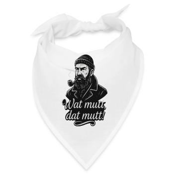 Bearded Pfeife Vintage Spruch Illustration - Bandana - Weiß - Vorne