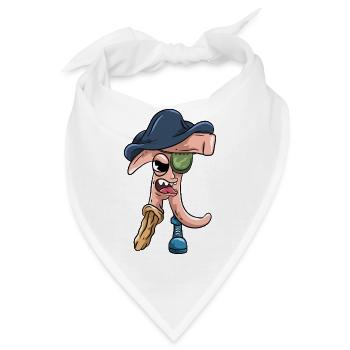 Pi – Mathe Pirat - Bandana - Weiß - Vorne