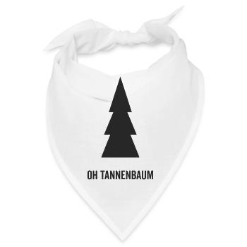 Tannenbaum Silhouette Oh Tannenbaum - Bandana - Weiß - Vorne