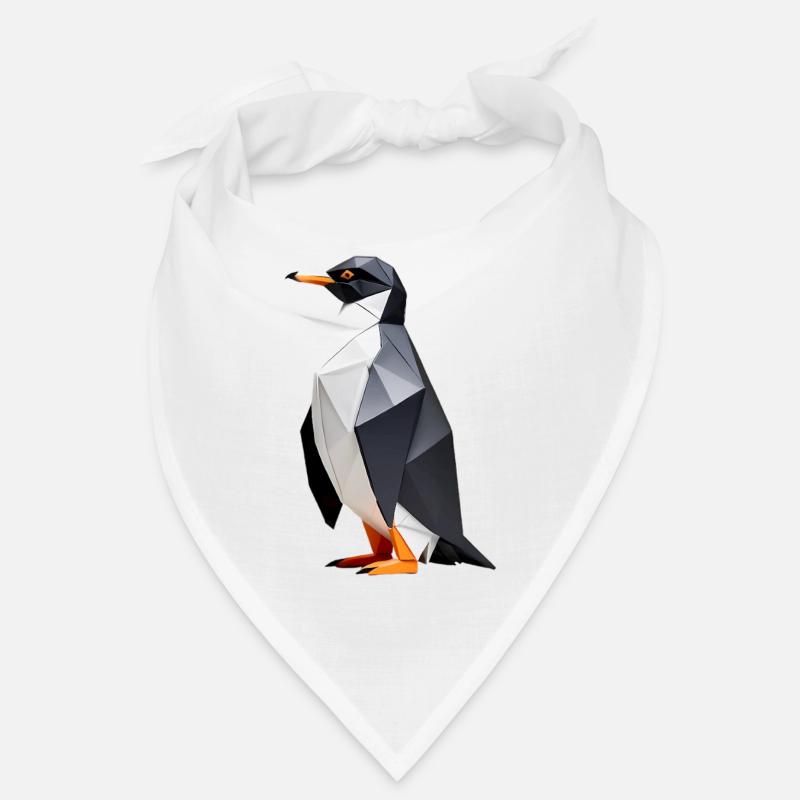 Polygon Penguin: Geometric Elegance Bandana