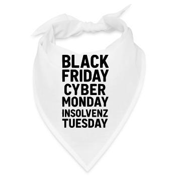 black friday lustiger spruch insolvenz - Bandana - Weiß - Vorne