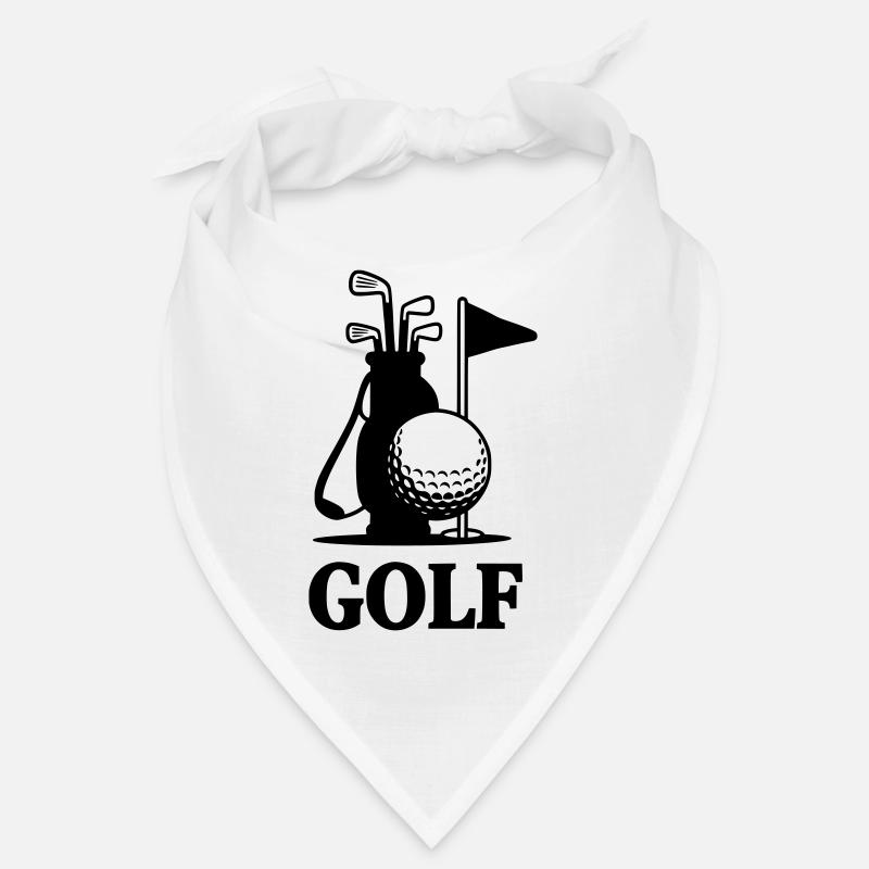 Lettrage de golf avec du matériel de golf Bandana