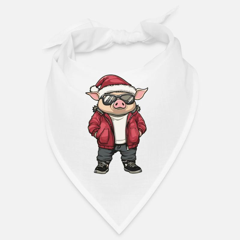 Cochon Noël Hiver Bandana