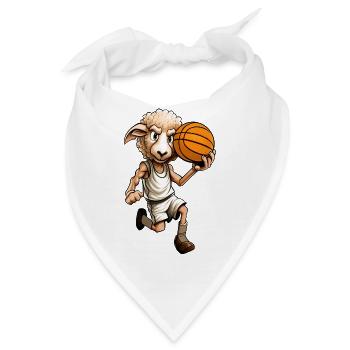 Schafe Basketball / Basketballspieler Schaf - Bandana - Weiß - Vorne
