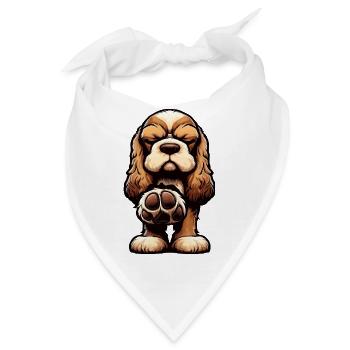 Cocker Spaniel Cockerhund Cocker Spaniel Besitzer - Bandana - Weiß - Vorne