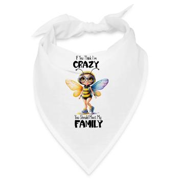 Regenbogenflügel-Bienenmädchen - Bandana - Weiß - Vorne