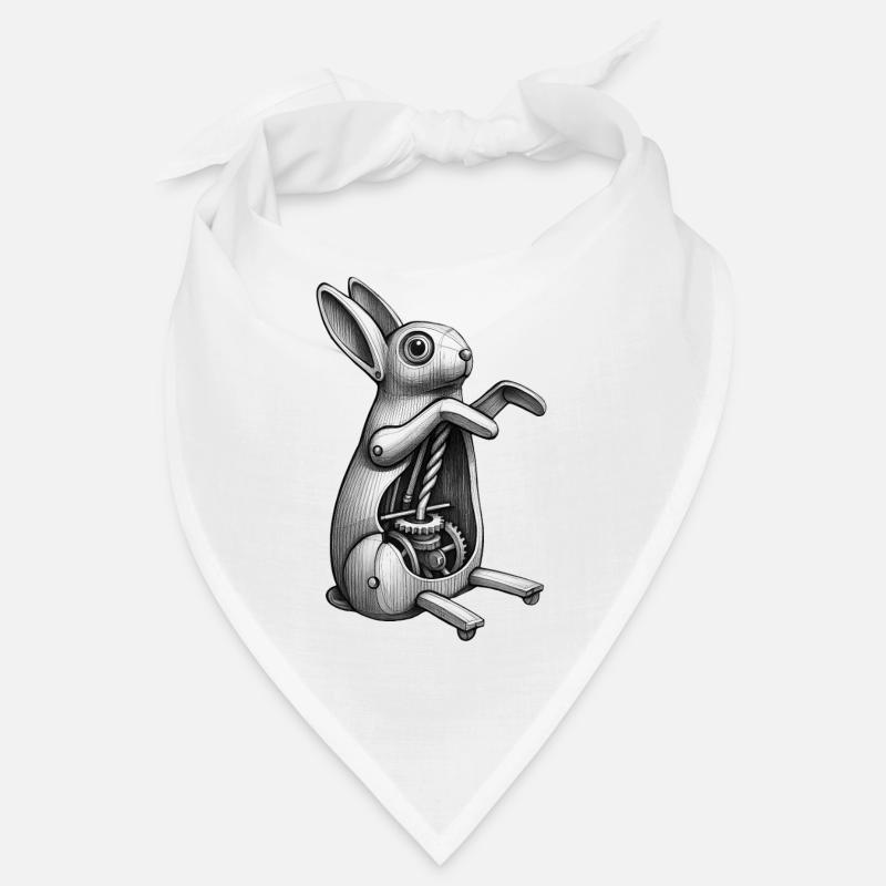 MECA RABBIT - black & white Bandana