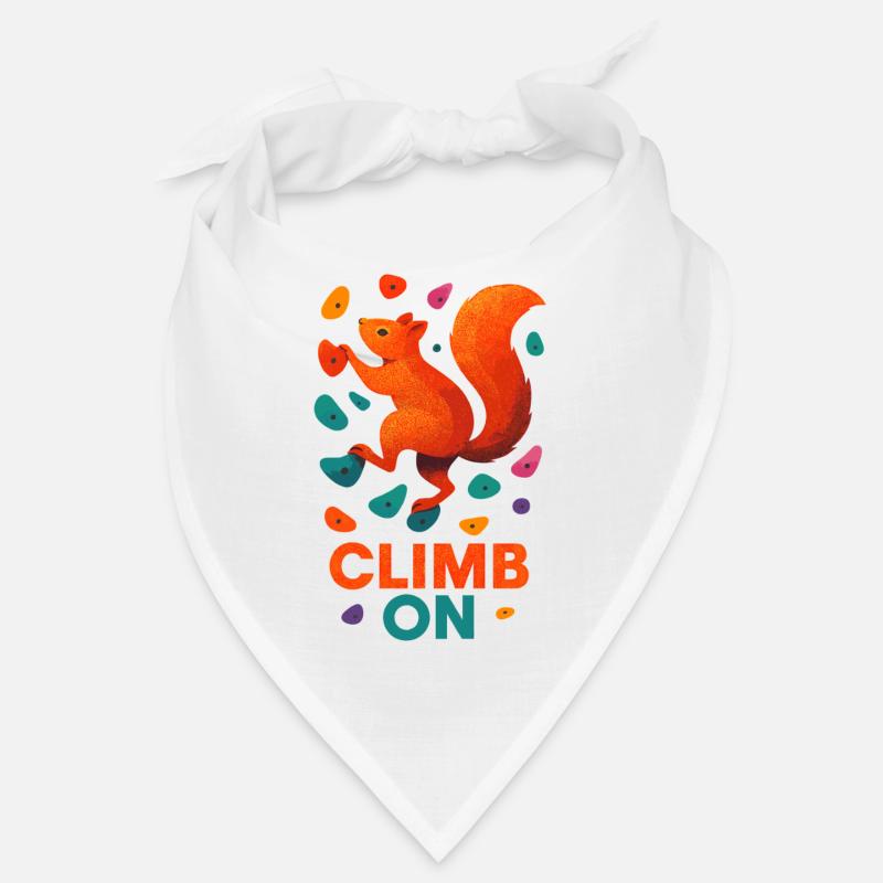 Bouldern Eichhörnchen Klettern Motivation Geschenk Bandana