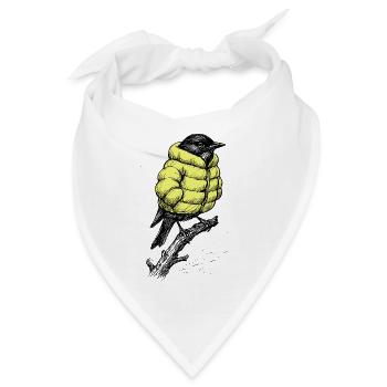 Winter Vögelchen - Bandana - Weiß - Vorne