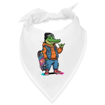 Sumpflife Alligator Skatewear - Bandana - Weiß - Vorne