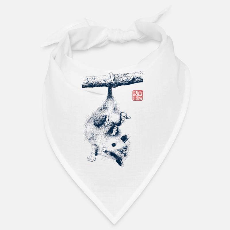 Possum with Kanji Stamp Bandana