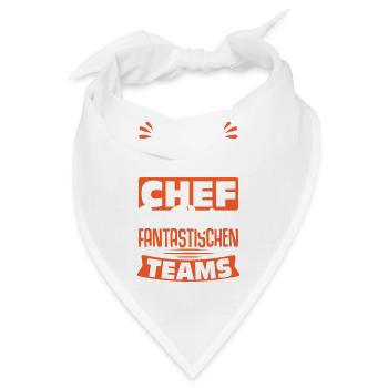 Stolzer Chef Chef Mann Abteilungsleiter Teamchef - Bandana - Weiß - Vorne