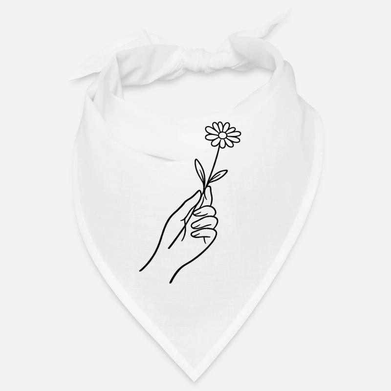Ligne de main avec fleur Bandana
