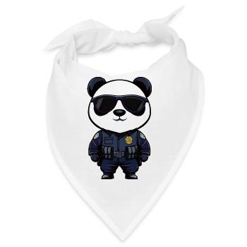 Polizei Pandas - Bandana - Weiß - Vorne