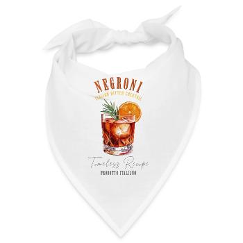 Negroni Cocktail Likör Aperitif Drink Gin Wermut - Bandana - Weiß - Vorne