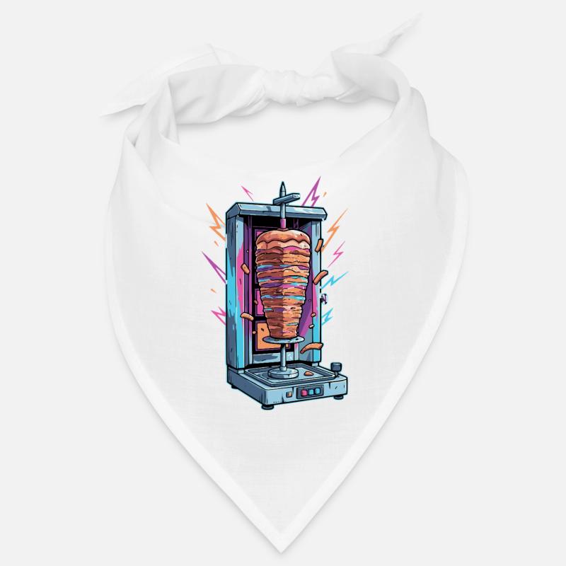 Neon Kebab Skewer Machine Bandana