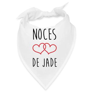 Jade-Hochzeit 26 Jahre Liebe - Bandana - Weiß - Vorne