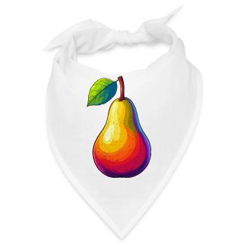 Birne - Bandana - Weiß - Vorne