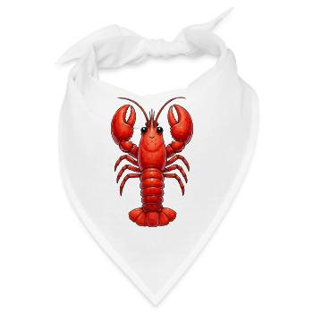 Lobster Meerestier - Bandana - Weiß - Vorne