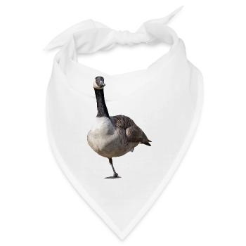 Kanadische Gans auf einem Bein - Bandana - Weiß - Vorne