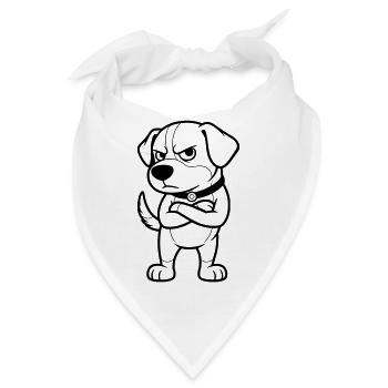 Grumpy Dog - Bandana - Weiß - Vorne