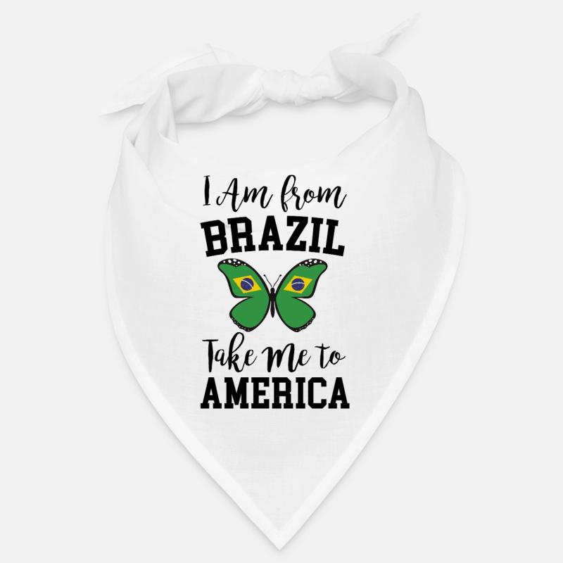 Papillon du drapeau du Brésil Bandana