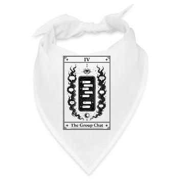 Gruppenchat | Tarotkarte Alltag - Bandana - Weiß - Vorne