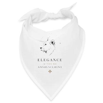 Eleganz Luxus Löwe Minimalismus Statement Ansage - Bandana - Weiß - Vorne
