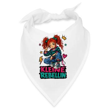 Kleine Rebellin - für starke Mädchen - Bandana - Weiß - Vorne