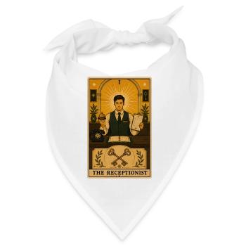 Rezeptionist | Empfang Tarot - Bandana - Weiß - Vorne